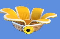 Image 1 of Handmade Rope Sunflower Basket