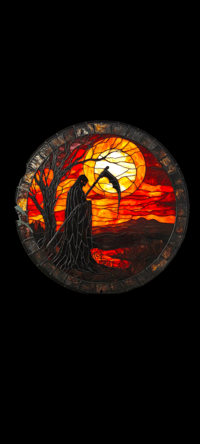 Santa Muerte wall/ window art 