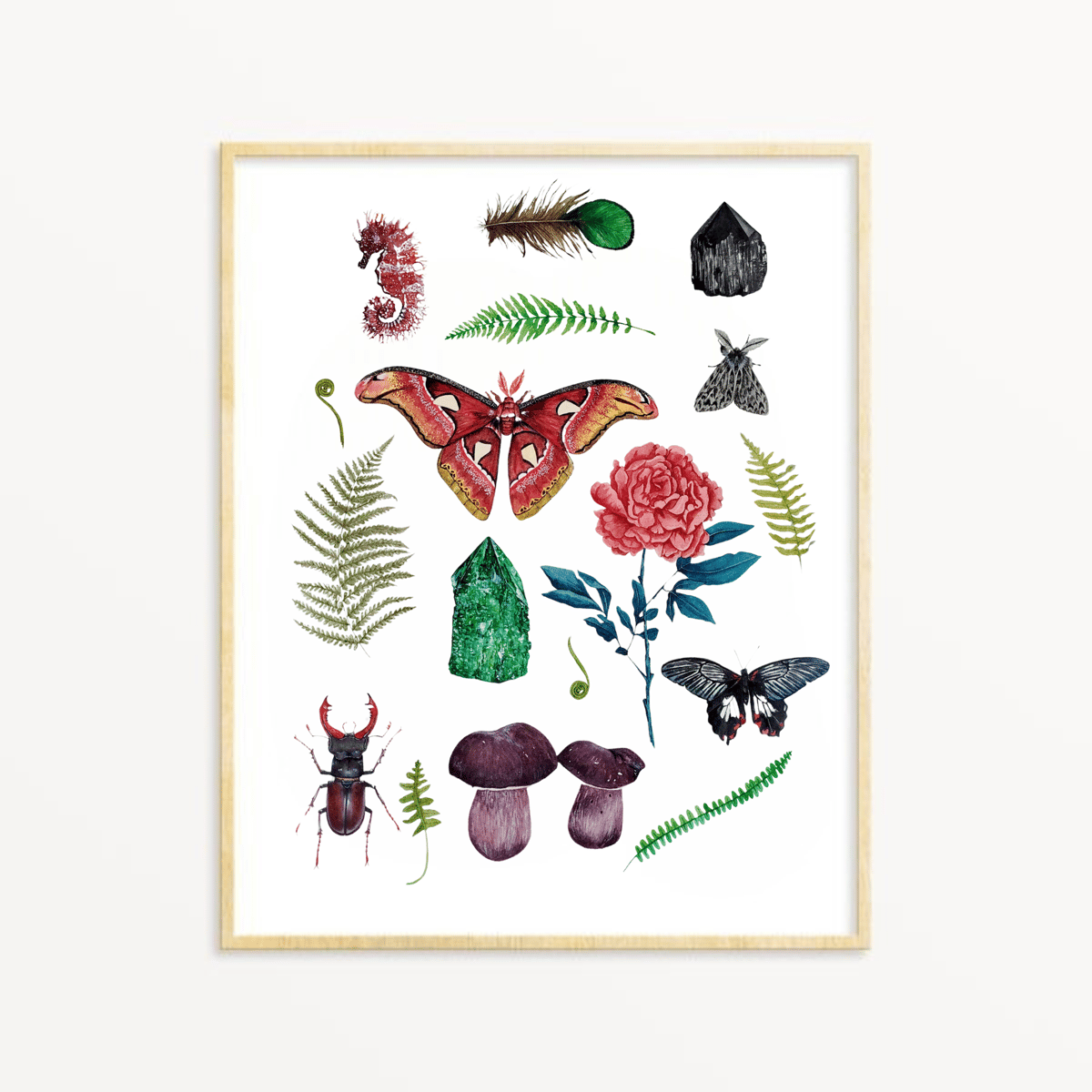 Capricorn Nature Chart PRINT | Nussay Watercolor