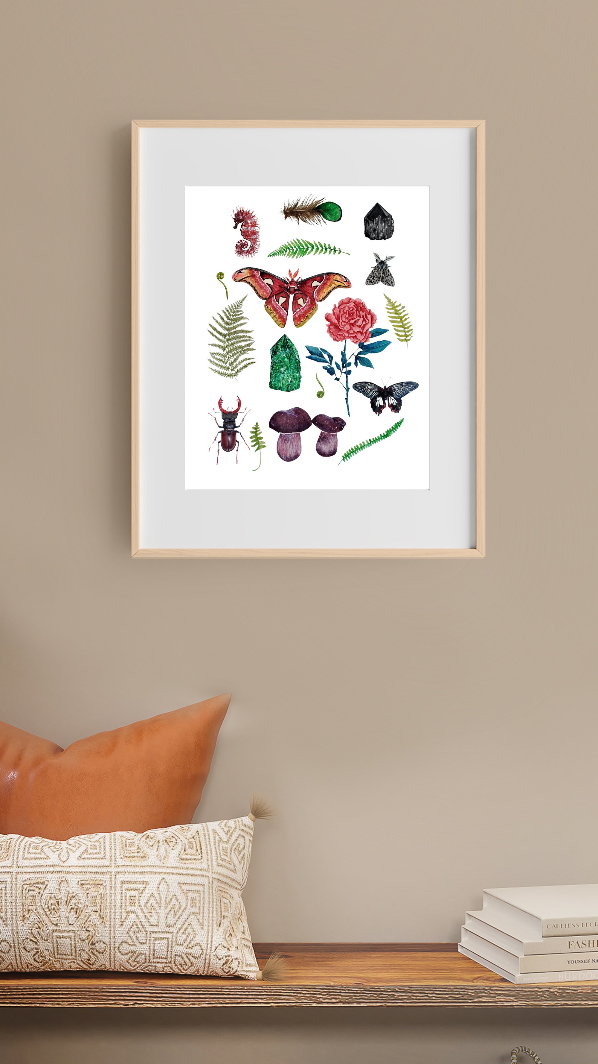 Capricorn Nature Chart PRINT | Nussay Watercolor