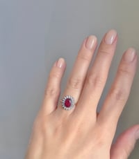 Image 3 of Diana Ruby Halo Ring