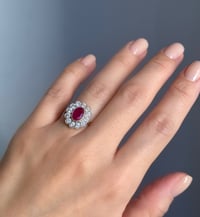 Image 5 of D Heirloom Ruby Ring