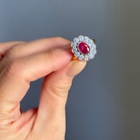 Image 2 of D Heirloom Ruby Ring