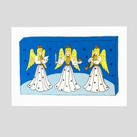 Image 1 of Three Angels Christmas Card 