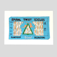 Image 1 of Spiral Icicles Christmas Card