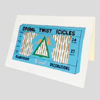 Image 2 of Spiral Icicles Christmas Card