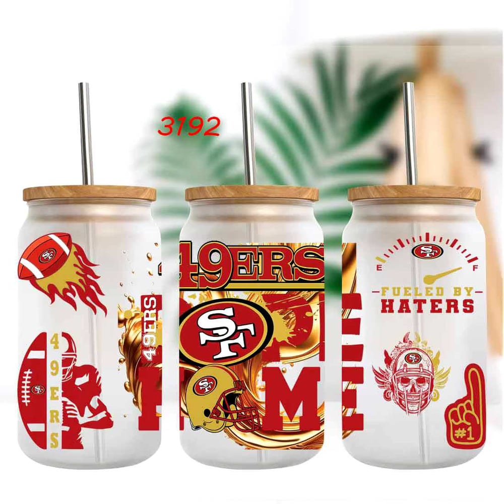 Image of San Francisco 49ers Football Uv Dtf Wrap Choice of 4