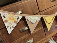 Image 1 of Vintage Fall Embroidered Tablecloth Bunting I