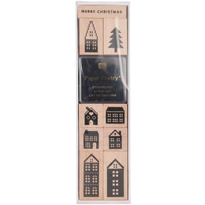 Image of Merry Christmas House Stamp set