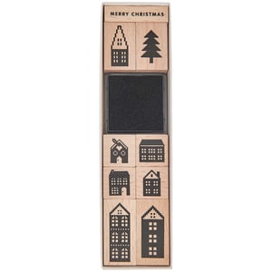 Image of Merry Christmas House Stamp set