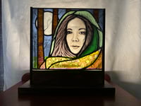 Image 2 of The lady of the moon - Stained glass artwork.