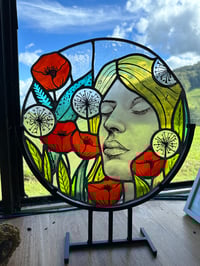 Image 2 of Thoughts of Spring stained glass artwork. 