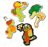 Image 1 of Space cat stickers