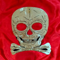 Image 1 of Skull and Crossbones - H.E. Luhrs Die Cut Skeleton Mask (1940's)