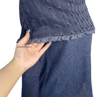 Image 3 of Japanese Axes Femme Navy Fold-Over Sweater