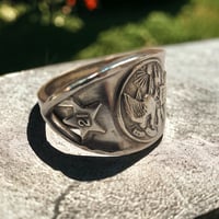 Image 3 of Vintage Sterling Silver Illinois Souvenir Spoon Ring