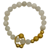 LAST ONE - Moonstone Bracelet with Gold Bead Charms Style 2.