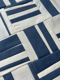 Image 3 of Blue/Ecru Tiled Quilted Artwork