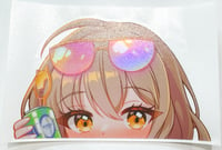 Image 2 of [Preorder] Summer Anis Sparkling Summer Window Holo Peeker 6" Car Decal Sticker | Goddess of Victory