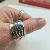 Image 4 of Stunning Vintage Mexican Sterling Silver Spoon Handle Ring – Size Z