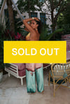 PASTEL BEADED BACKLESS TOP & TROUSER SET (M)