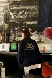 Image 4 of  ÉFÉMÈRE  Royal Blue Navy Half Zip Sweatshirt