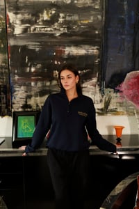 Image 5 of  ÉFÉMÈRE  Royal Blue Navy Half Zip Sweatshirt