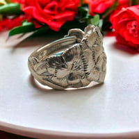 Image 2 of Vintage Sterling Silver Floral Spoon Ring (1915-1930)