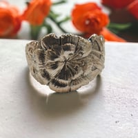 Image 1 of Vintage Sterling Silver Floral Spoon Ring (1915-1930)