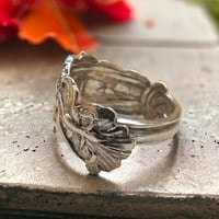 Image 5 of Vintage Sterling Silver Floral Spoon Ring (1915-1930)