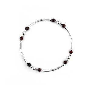 Image of Sterling Silver & Garnet Bracelets