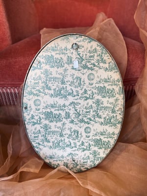 Image of Très grand cadre ovale avec bouquet de fleurs séchées