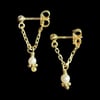 CHAÎNE Earring - U Chain + White Pearl