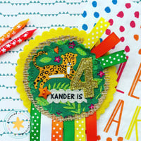 Image 1 of Jungle Theme Birthday Rosette