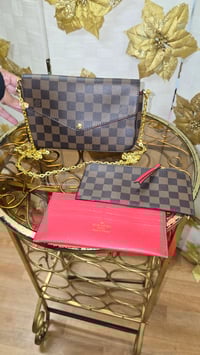 Image 3 of Checkered Pochette Crossbody