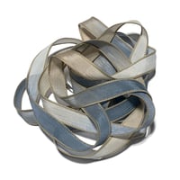 Image 1 of 1PC. CORDUROY  42" hand dyed wrist wrap bracelet silk ribbon by COLOR KISSED SILK