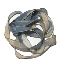 Image 2 of 1PC. CORDUROY  42" hand dyed wrist wrap bracelet silk ribbon by COLOR KISSED SILK