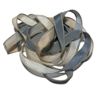 Image 3 of 1PC. CORDUROY  42" hand dyed wrist wrap bracelet silk ribbon by COLOR KISSED SILK