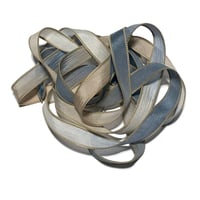 Image 5 of 1PC. CORDUROY  42" hand dyed wrist wrap bracelet silk ribbon by COLOR KISSED SILK