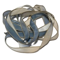 Image 4 of 1PC. CORDUROY  42" hand dyed wrist wrap bracelet silk ribbon by COLOR KISSED SILK