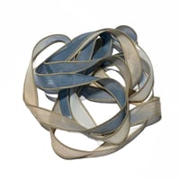 Image 6 of 1PC. CORDUROY  42" hand dyed wrist wrap bracelet silk ribbon by COLOR KISSED SILK