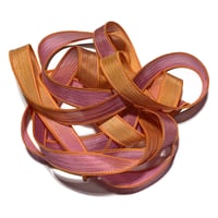 Image 5 of 1PC.  ENCHANTED  42" hand dyed wrist wrap bracelet silk ribbon by COLOR KISSED SILK