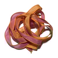 Image 7 of 1PC.  ENCHANTED  42" hand dyed wrist wrap bracelet silk ribbon by COLOR KISSED SILK