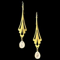 LA SIRÈNE Earring Hook + Rose Quartz