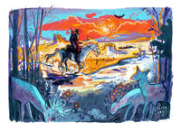 An Outlaw and His Horse- A4 Art Print.