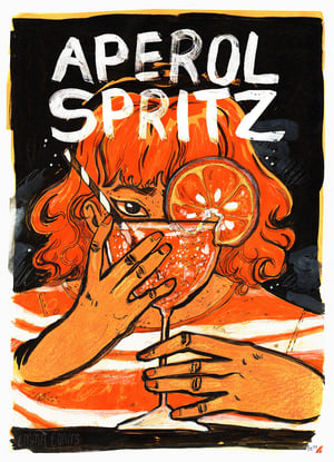 Aperol Spritz- A4 Art Print