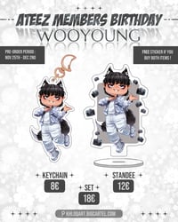 WOOYOUNG birthday KEYCHAIN and STANDEE 