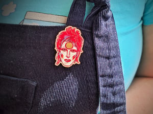 Space Oddity David Bowie Wooden Pin