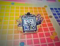 Image 2 of Happy Risograph Machine Wooden Pin