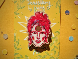 Space Oddity David Bowie Wooden Pin